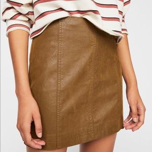 Free People Women's Modern Femme Vegan Suede Mini Skirt
